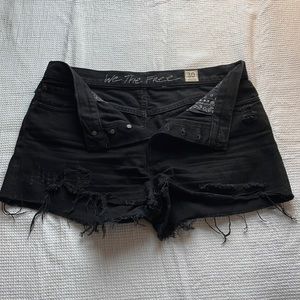 Black We the Free high rise shorts